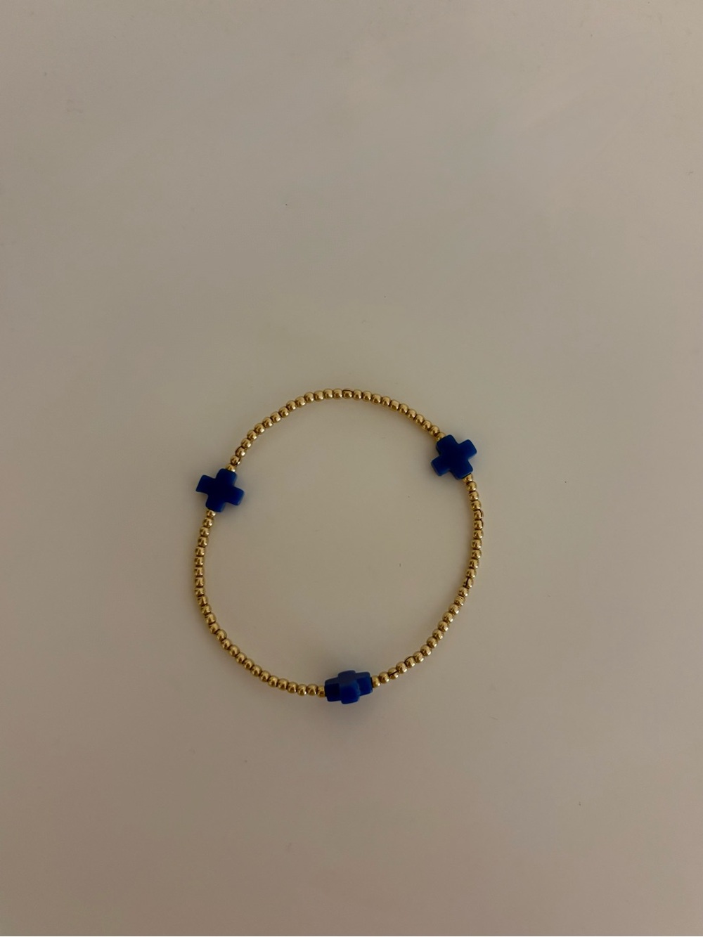 enewton signature cross 2mm gold bracelet cobalt - Picture 3 of 4